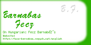 barnabas fecz business card